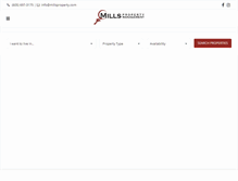 Tablet Screenshot of millsproperty.com